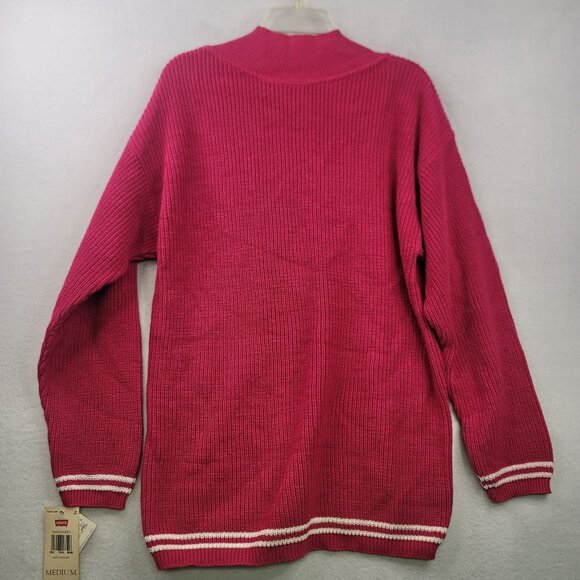 92 Vintage Levis Dockers Nantucket Sweater Pink V-Neck M USA Schoolgirl Academia - Picture 8 of 11